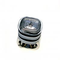 anna fornari side b ring-seal 18kt gold, matrix in glass, enamel